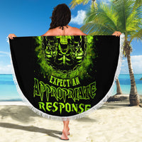 Gun Skull Beach Blanket When You Come For My Gun Expect An Appropriate Response - Wonder Print Shop