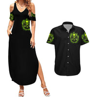 Gun Skull Couples Matching Summer Maxi Dress and Hawaiian Shirt When You Come For My Gun Expect An Appropriate Response - Wonder Print Shop