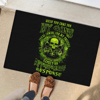 Gun Skull Rubber Doormat When You Come For My Gun Expect An Appropriate Response - Wonder Print Shop