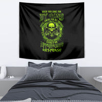 Gun Skull Tapestry When You Come For My Gun Expect An Appropriate Response - Wonder Print Shop