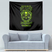 Gun Skull Tapestry When You Come For My Gun Expect An Appropriate Response - Wonder Print Shop