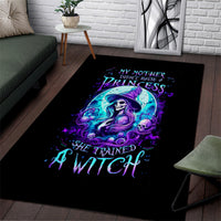Witch Skull Area Rug My Mother Didn't Raise A Princess She Trained A Witch - Wonder Print Shop