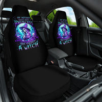 Witch Skull Car Seat Cover My Mother Didn't Raise A Princess She Trained A Witch - Wonder Print Shop