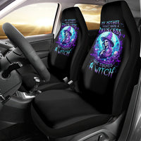Witch Skull Car Seat Cover My Mother Didn't Raise A Princess She Trained A Witch - Wonder Print Shop