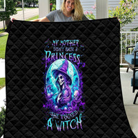 Witch Skull Quilt My Mother Didn't Raise A Princess She Trained A Witch - Wonder Print Shop