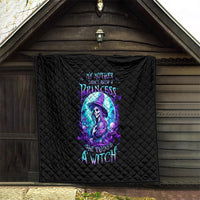 Witch Skull Quilt My Mother Didn't Raise A Princess She Trained A Witch - Wonder Print Shop