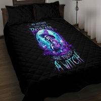 Witch Skull Quilt Bed Set My Mother Didn't Raise A Princess She Trained A Witch - Wonder Print Shop