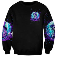 Witch Skull Sweatshirt My Mother Didn't Raise A Princess She Trained A Witch - Wonder Print Shop