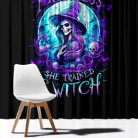 Witch Skull Window Curtain My Mother Didn't Raise A Princess She Trained A Witch - Wonder Print Shop