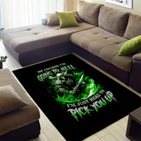 Warrior Skull Area Rug Of Course I'm Going To Hell Just Pick You Up - Wonder Print Shop