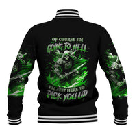 Warrior Skull Baseball Jacket Of Course I'm Going To Hell Just Pick You Up - Wonder Print Shop
