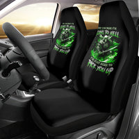 Warrior Skull Car Seat Cover Of Course I'm Going To Hell Just Pick You Up - Wonder Print Shop