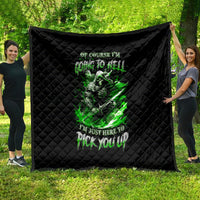 Warrior Skull Quilt Of Course I'm Going To Hell Just Pick You Up - Wonder Print Shop