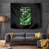Warrior Skull Tapestry Of Course I'm Going To Hell Just Pick You Up - Wonder Print Shop