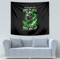 Warrior Skull Tapestry Of Course I'm Going To Hell Just Pick You Up - Wonder Print Shop