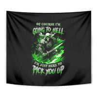 Warrior Skull Tapestry Of Course I'm Going To Hell Just Pick You Up - Wonder Print Shop