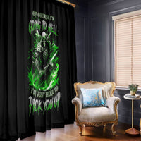 Warrior Skull Window Curtain Of Course I'm Going To Hell Just Pick You Up - Wonder Print Shop