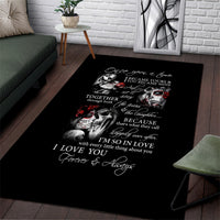 Love Skull Area Rug Once Upon A Time I Love You Forever And Always - Wonder Print Shop