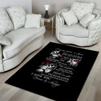 Love Skull Area Rug Once Upon A Time I Love You Forever And Always - Wonder Print Shop