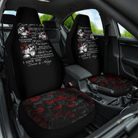 Love Skull Car Seat Cover Once Upon A Time I Love You Forever And Always - Wonder Print Shop