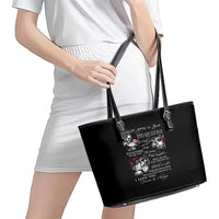 Love Skull Leather Tote Bag Once Upon A Time I Love You Forever And Always - Wonder Print Shop