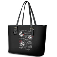 Love Skull Leather Tote Bag Once Upon A Time I Love You Forever And Always - Wonder Print Shop