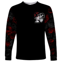 Love Skull Long Sleeve Shirt Once Upon A Time I Love You Forever And Always - Wonder Print Shop