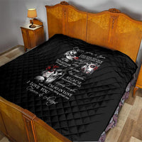 Love Skull Quilt Once Upon A Time I Love You Forever And Always - Wonder Print Shop
