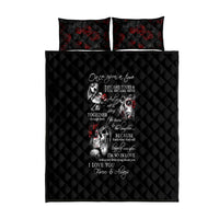 Love Skull Quilt Bed Set Once Upon A Time I Love You Forever And Always - Wonder Print Shop