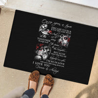 Love Skull Rubber Doormat Once Upon A Time I Love You Forever And Always - Wonder Print Shop