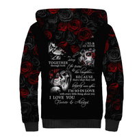 Love Skull Sherpa Hoodie Once Upon A Time I Love You Forever And Always - Wonder Print Shop