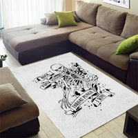 Art Skull Area Rug Rock Paper Scissors Throat Punch I Win - Wonder Print Shop