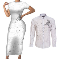 Art Skull Couples Matching Short Sleeve Bodycon Dress and Long Sleeve Button Shirts Rock Paper Scissors Throat Punch I Win - Wonder Print Shop