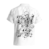 Art Skull Hawaiian Shirt Rock Paper Scissors Throat Punch I Win - Wonder Print Shop