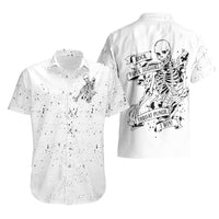 Art Skull Hawaiian Shirt Rock Paper Scissors Throat Punch I Win - Wonder Print Shop