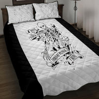 Art Skull Quilt Bed Set Rock Paper Scissors Throat Punch I Win - Wonder Print Shop