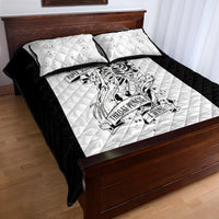 Art Skull Quilt Bed Set Rock Paper Scissors Throat Punch I Win - Wonder Print Shop