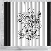 art-skull-shower-curtain-rock-paper-scissors-throat-punch-i-win