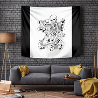 Art Skull Tapestry Rock Paper Scissors Throat Punch I Win - Wonder Print Shop