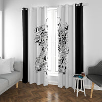 Art Skull Window Curtain Rock Paper Scissors Throat Punch I Win - Wonder Print Shop