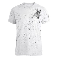 Art Skull Women V Neck T Shirt Rock Paper Scissors Throat Punch I Win - Wonder Print Shop