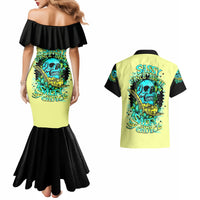 Turtle Skull Couples Matching Mermaid Dress and Hawaiian Shirt Sassy Since Birth Salty By Choice - Wonder Print Shop