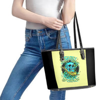 Turtle Skull Leather Tote Bag Sassy Since Birth Salty By Choice - Wonder Print Shop