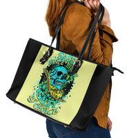 Turtle Skull Leather Tote Bag Sassy Since Birth Salty By Choice - Wonder Print Shop
