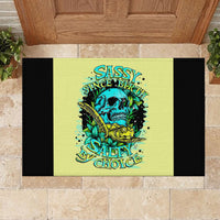 Turtle Skull Rubber Doormat Sassy Since Birth Salty By Choice - Wonder Print Shop