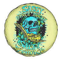 Turtle Skull Spare Tire Cover Sassy Since Birth Salty By Choice - Wonder Print Shop