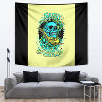 Turtle Skull Tapestry Sassy Since Birth Salty By Choice - Wonder Print Shop
