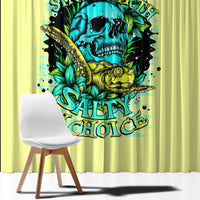 Turtle Skull Window Curtain Sassy Since Birth Salty By Choice - Wonder Print Shop