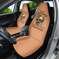 Sunflower Skull Car Seat Cover She Is Sunshine Mixed With A Little Hurricance - Wonder Print Shop