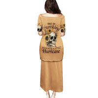 Sunflower Skull Puletasi She Is Sunshine Mixed With A Little Hurricance - Wonder Print Shop